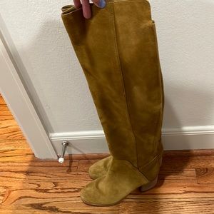 Tan Mark Fisher over the knee boots